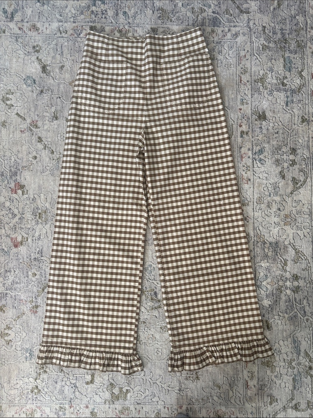 Colette Ruffle-Hem Crop Wide-Leg Pants by Maeve - Picture 3 of 8